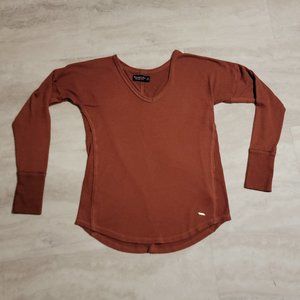 Abercrombie & Fitch Womens Soft Cozy Long Sleeved V-Neck Shirt Small